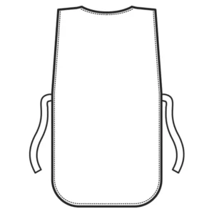 Delantal casulla Isacco Poncho 010010, color Azzurro, esquema posterior
