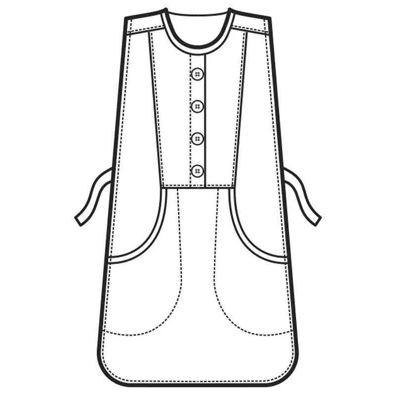 Delantal casulla Isacco Kingston 010306 2 Delantal casulla Isacco Kingston 010306, color Blu cina, esquema frontal