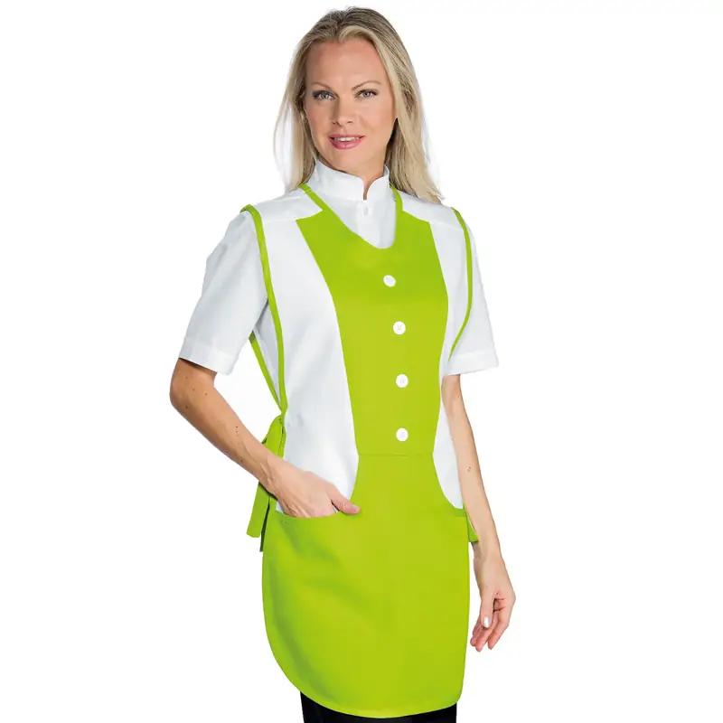 Delantal casulla Isacco Kingston 010326 1 Delantal casulla Isacco Kingston 010326, color Mela, vista frontal con modelo