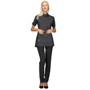 Casulla Isacco Papeete 013041, color Black jeans, vista amplia con modelo