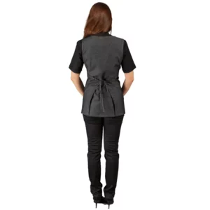 Casulla Isacco Papeete 013041, color Black jeans, vista posterior con modelo