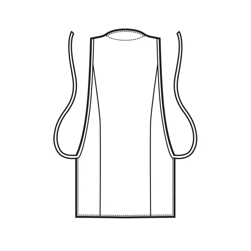 Casulla Isacco Malibú 013440 3 Casulla Isacco Malibú 013440, color Blanco/Turquesa, esquema posterior