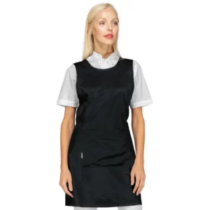 Casulla Isacco Papeete Long 013581, color Negro, vista frontal con modelo