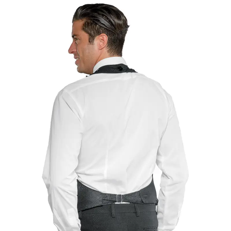 Chaleco Isacco Darlington 035141 2 Chaleco Isacco Darlington 035141, color Damasco, vista posterior con modelo