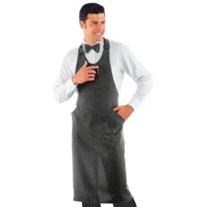 Delantal con peto Isacco Sommelier 049019, Lincoln, vista frontal con modelo