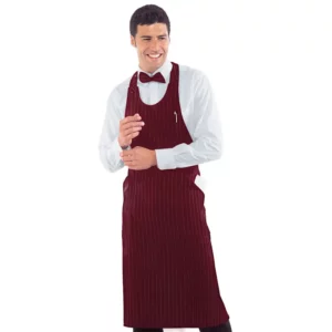 Delantal con peto Isacco Sommelier 049083, Oporto, vista frontal con modelo