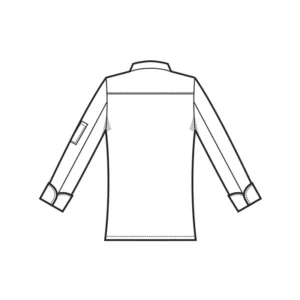 Chaqueta de cocina Bilbao Isacco 059334: esquema posterior
