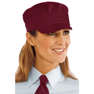 Gorra Isacco Sam 072003, Burdeos, vista con modelo