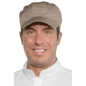 Gorra Isacco Sam 072035, Tortora, vista con modelo