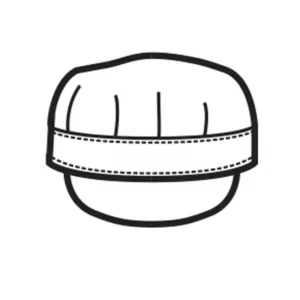 Gorra Isacco Sam 072081, Stone black, esquema de vista frontal