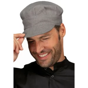 Gorra Isacco Sam 072121, Smoke, tercera vista con modelo