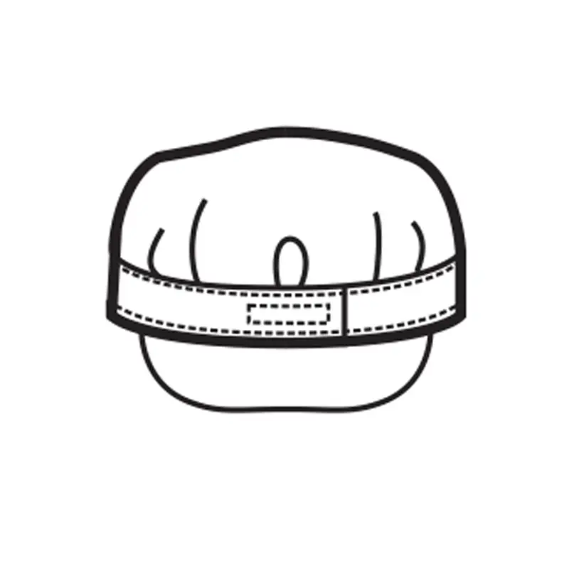 Gorra Isacco Sam 072201 4 Gorra Isacco Sam 072201, Negro, esquema de vista trasera