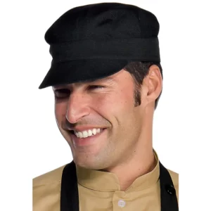 Gorra Isacco Sam 072201, Negro, vista con modelo