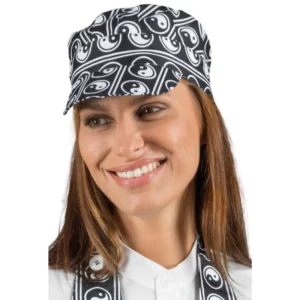 Gorra Isacco Sam 072231, Yin yang, vista con modelo