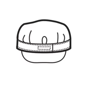 Gorra Isacco Sam 072241, Black jeans, esquema de vista trasera