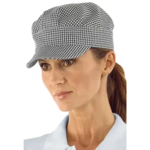 Gorra Isacco Sam 072261, Blanco/Negro, vista con modelo