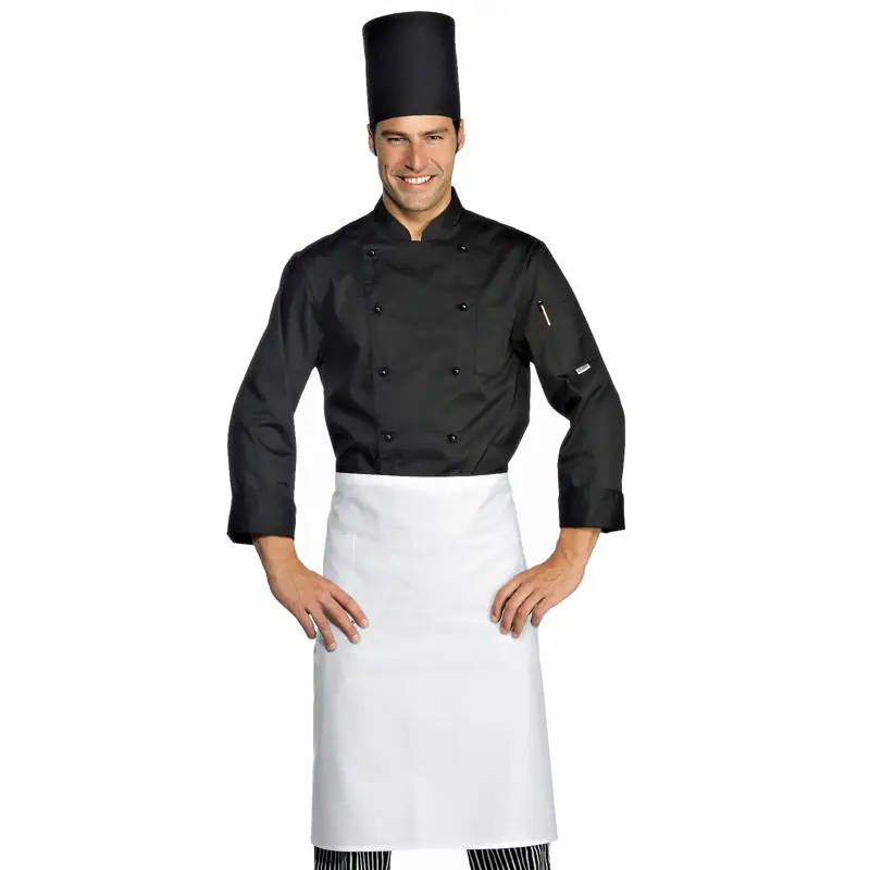 Gorro de chef Isacco Elite 075000K 2 Gorro de chef Isacco Elite 075000K, color Negro, vista completa con modelo