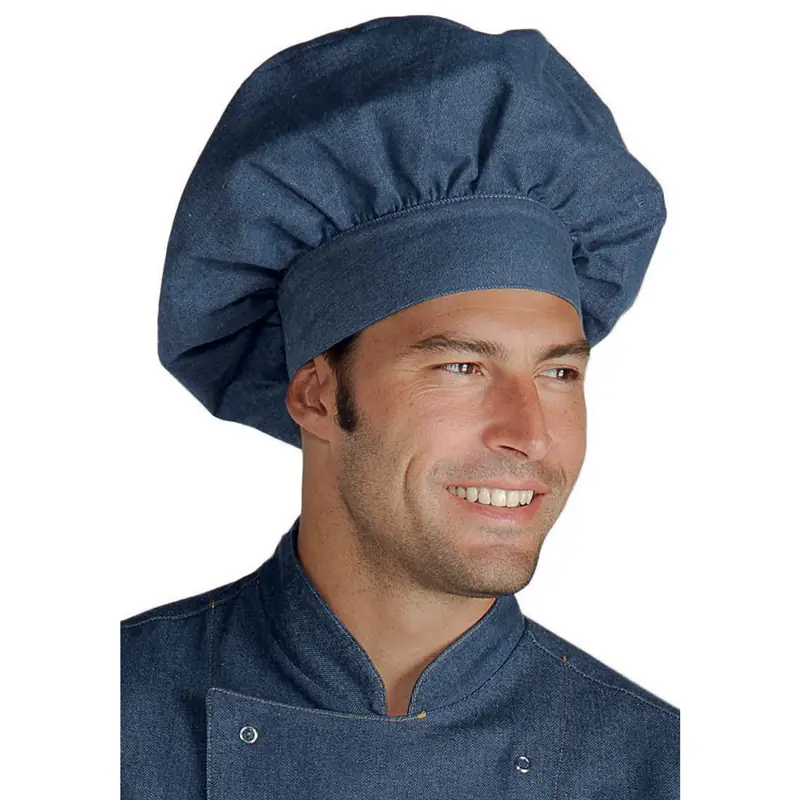 Gorro de chef Isacco 075077 1 Gorro de chef Isacco 075077, color Jeans, vista con modelo