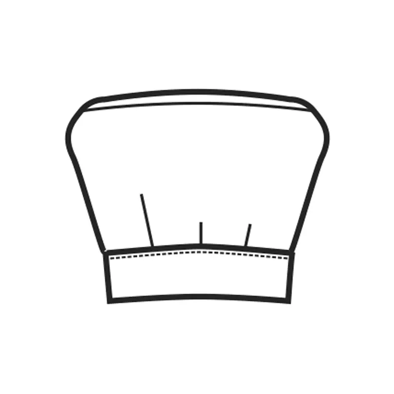 Gorro de chef Isacco 075092 3 Gorro de chef Isacco 075092, color Maori 92, esquema frontal