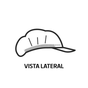 Gorra Bitter Isacco 076100, color Blanco, esquema lateral
