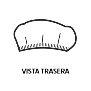 Gorra Bitter Isacco 076100, color Blanco, esquema posterior