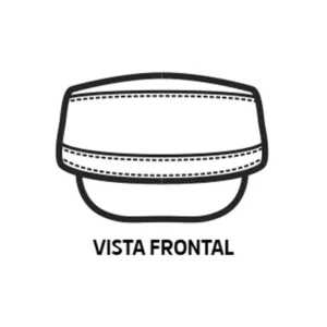 Gorra Charly Isacco 077001, color Blanco, esquema frontal