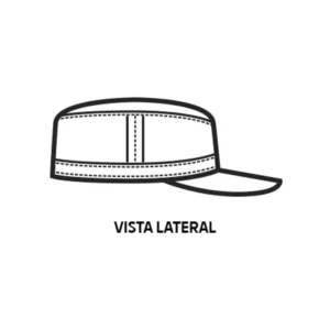 Gorra Charly Isacco 077001, color Blanco, esquema lateral