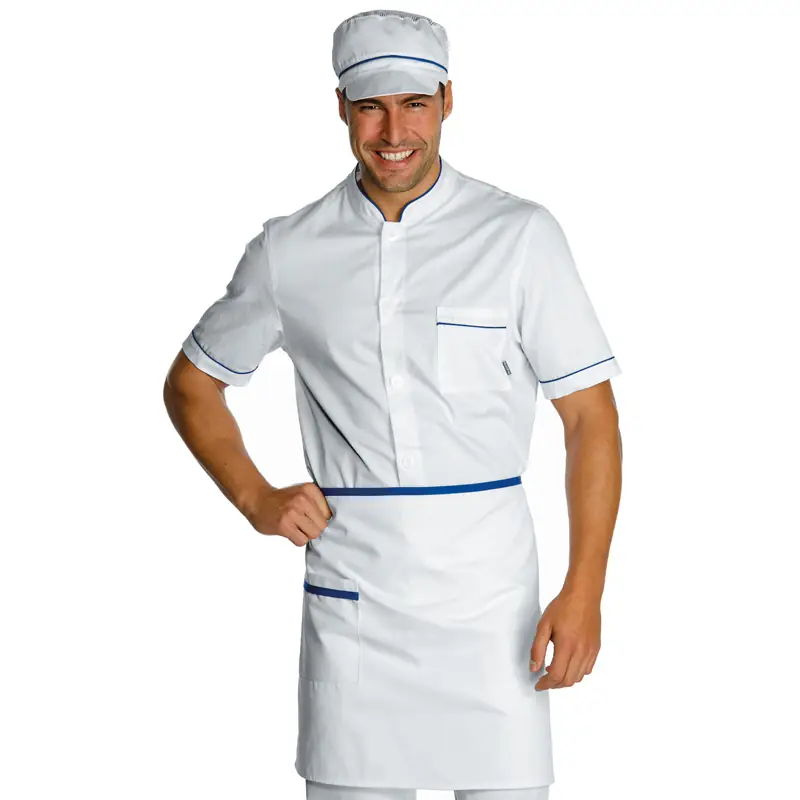 Gorra Isacco Charly 077006 2 Gorra Charly Isacco 077006, color Blanco/Blu cina, vista amplia con modelo