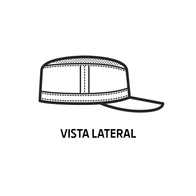 Gorra Isacco Charly 077010 4 Gorra Charly Isacco 077010, color Blanco/Tricolor, esquema lateral