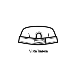 Gorro Bob Isacco 078300, color Blanco, esquema posterior