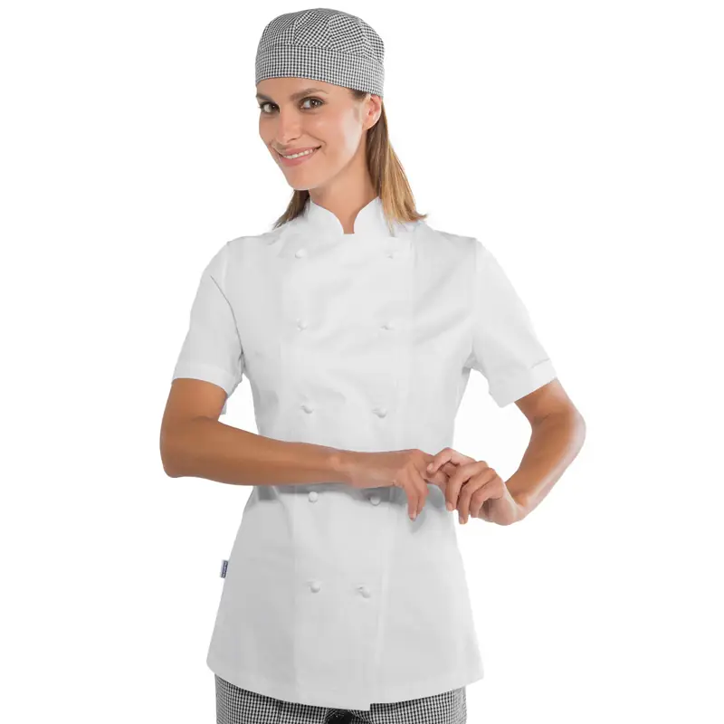 Gorro Isacco Bob 078305 7 Gorro Bob Isacco 078305, color Blanco/Negro, vista amplia con modelo