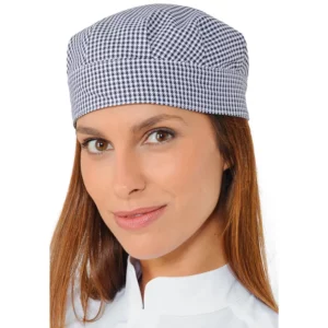 Gorro Bob Isacco 078305, color Blanco/Negro, vista con modelo