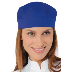 Gorro Bob Isacco 078306, color Blu cina, vista con modelo