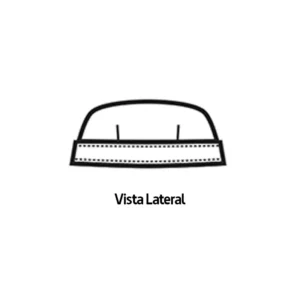 Gorro Bob Isacco 078307, color Rojo, esquema lateral