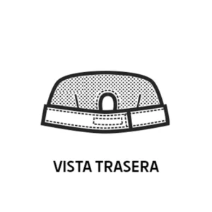 Gorro Bob Isacco 078310, color Blanco, esquema posterior