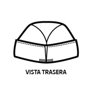 Gorro Barco Isacco 079187, color Antracita, esquema posterior