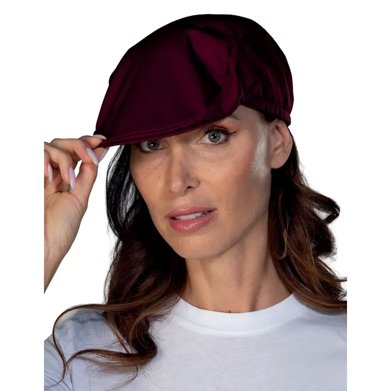 Gorra Isacco Coppola 080003 2 Gorra Coppola Isacco 080003, color Burdeos, vista alternativa con modelo