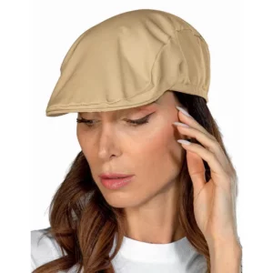 Gorra Coppola Isacco 080015, color Biscotto, vista con modelo