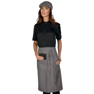 Gorra Coppola Isacco 080021, color Smoke, vista amplia con modelo