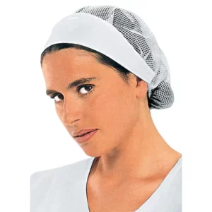 Cofia Isacco 081000, color Blanco, vista con modelo