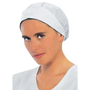 Cofia Isacco 081100, color Blanco, vista con modelo