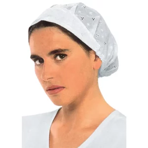 Cofia Isacco 081200, color Blanco, vista con modelo