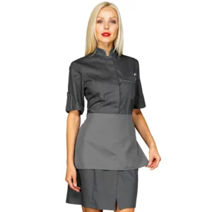 Delantal Isacco Kiev 084112, Gris, vista con modelo