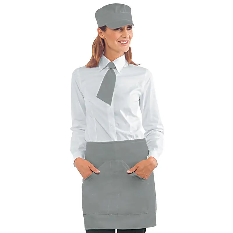 Delantal Isacco Orleans 086612 1 Delantal de cintura Isacco Orleans 086612, color Gris, vista frontal con modelo