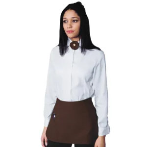 Delantal de cintura Isacco Pub 086785, color Moro, vista frontal con modelo