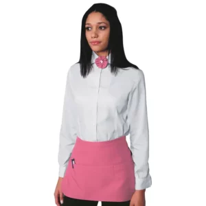 Delantal de cintura Isacco Pub 086786, color Fucsia, vista frontal con modelo