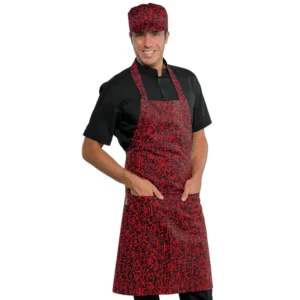 Delantal con peto Isacco 087073, Sushi 07, vista con modelo