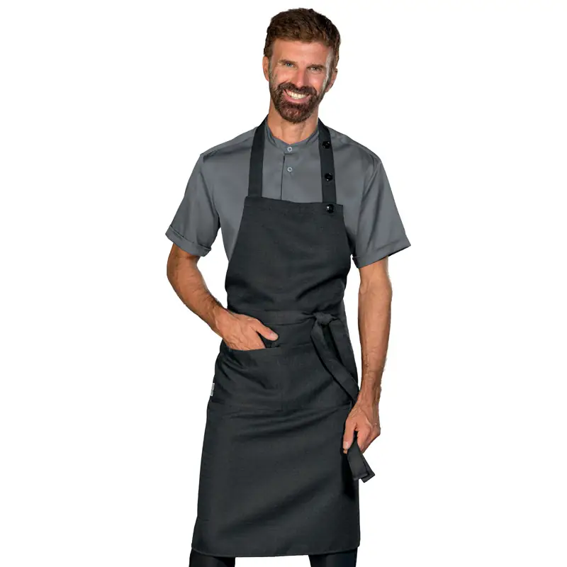 Delantal con peto Isacco Mistral 087291 1 Delantal con peto Isacco Mistral 087291, Negro, vista con modelo