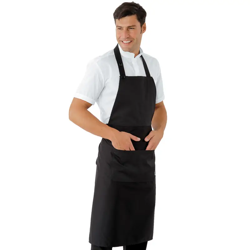 Delantal con peto Isacco Daytona 087301 1 Delantal con peto Isacco Daytona 087301, Negro, vista con modelo