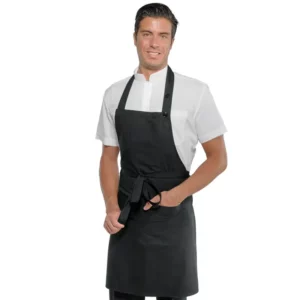 Delantal con peto Isacco Rodi 087401, Negro, vista con modelo